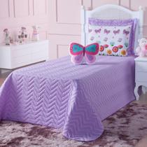Cobre Leito Solteiro Infantil Primavera Kit 4 Peças Lilás Cobre Leito Solteiro Infantil Primavera Kit 4 Peças Lilás
