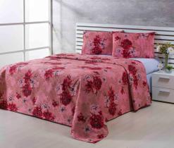 Cobre Leito Solteiro King 200x100x40 2pç Pique Flor Vermelh