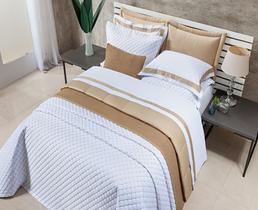 Cobre Leito Solteiro King Laisa Bordado 400 Fios 100%