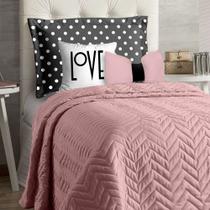 Cobre Leito Solteiro Maria Rosé Casaborda 5 peças Cobre Leito Solteiro Maria Rosé Casaborda 5 peças