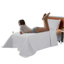 Cobre Leito Solteiro Matelado Soft Dupla Face com Porta-Travesseiro Cobre Leito Solteiro Matelado Soft Dupla Face com Porta-Travesseiro