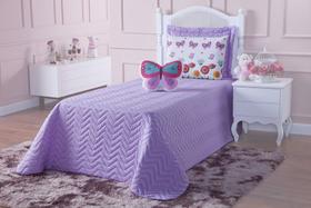 Cobre Leito Solteiro Primavera 3Pçs Infantil Menina Borboleta Rosa E Lilas Cobre Leito Solteiro Primavera 3Pçs Infantil Menina Borboleta Rosa E Lilas