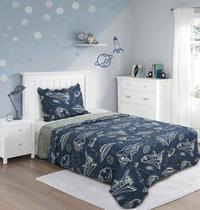 Cobre Leito Solteiro Prink Patchwork Infantil 02 Peças