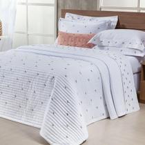 Cobre Leito Super King Ellora 3Pçs Bordado 400 Fios Branco Cobre Leito Super King Ellora 3Pçs Bordado 400 Fios Branco