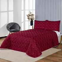 Cobre leito ternura casal padrão 3 peças vermelho Cobre leito ternura casal padrão 3 peças vermelho