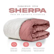 Cobre leito ultra sherpa cobertor 260cm x 230cm toque pele de carneiro macio