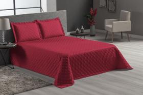 Cobre Leito Vermelho Matelado Cama Casal Queen 3 Peças