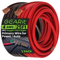 Cobre sem oxigênio Wire GearIt 4 Gauge OFC de 25 pés para áudio automotivo