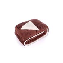 Cobredom Sherpa Solteiro Dupla Face Pele de Carneiro - MARROM Cobredom Sherpa Solteiro Dupla Face Pele de Carneiro - MARROM