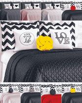cobreleito cama queen 8 pçs com almofada decorativa sem costura cinza e amarelo cobreleito cama queen 8 pçs com almofada decorativa sem costura cinza e amarelo