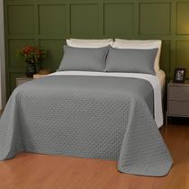 Cobreleito Casal Lavive Comfy 03 Peças Toque De Pluma Gris