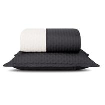 Cobreleito Casal Poliester Comfy Preto/Palha Lavive Cobreleito Casal Poliester Comfy Preto/Palha Lavive