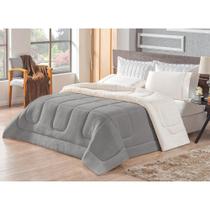 CobreLeito Coberdrom Soft Queen 1pç Dupla Face Soft e Sherpa