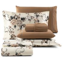 Cobreleito Colcha 100% Algodão + Jogo de Lençol com Fronhas 6 peças Percal Cobreleito Colcha 100% Algodão + Jogo de Lençol com Fronhas 6 peças Percal