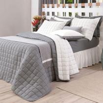 Cobreleito Coordenado Diana Dupla Face Queen Gris 5 peças - Lavive Cobreleito Coordenado Diana Dupla Face Queen Gris 5 peças - Lavive