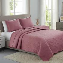 CobreLeito Dupla Face Aveludado Micropercal 3 Peças com 2 PortaTravesseiros Solteiro, Casal, Queen e King