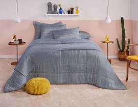 Cobreleito Dupla Face Casal Índigo 3 peças Casa com Casa