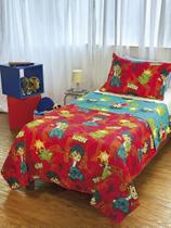 Cobreleito Dupla Face Solteiro Estampado Kids - 1,60m x 2,20m Cobreleito Dupla Face Solteiro Estampado Kids - 1,60m x 2,20m