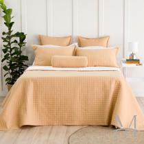 Cobreleito Plaza Lavive Casal 03 Peças Dupla Face Caramelo