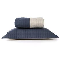 Cobreleito Plaza Lavive King 03 Pçs Dupla Face Azul Petróleo