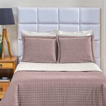 Cobreleito Plaza Lavive Queen 03 Pçs Dupla Face Rose Palha