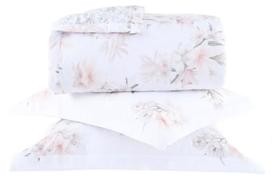 Cobreleito Queen 3 Pçs Percalle Orquidário 180 Fios Buddemeyer