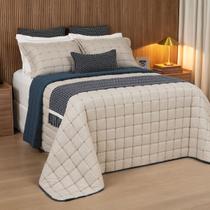 Cobreleito Queen Lavive Diana 05 Peças Dupla Face Azul Petróleo