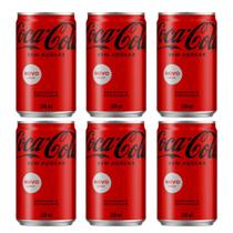 Coca Cola lata Sem Açúcar 220ml fardo C/6 Unidade