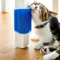 Coça Gato Escova Pet Parede Tira Pelos Massageador Com Catnip