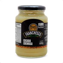 Cocada Cremosa Branca Doce Coco Tradicional Artesanal Franchesco Pote Vidro 680g