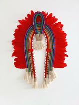 Cocar decorativo têxtil para moldura