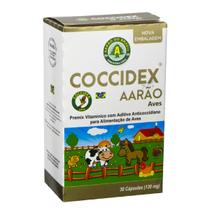 Coccidex 30 Cápsulas Aarão Cura Tratamento Peito Seco Coccidiose Pássaros