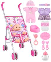 Cochecito de Muñeca GAGAKU Plegable de 12" con Accesorios Cochecito de Muñeca GAGAKU Plegable de 12" con Accesorios
