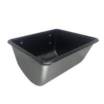 Cocho Pote de Ração 23L Preto Alumínio Fundido para Animais com Suporte