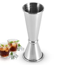 Cocktail Jigger Agatige Double 30ml/60ml em aço inoxidável prateado