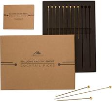 Cocktail Picks A Bar Above Gold Combo 12 peças de 10 cm e 20 cm Cocktail Picks A Bar Above Gold Combo 12 peças de 10 cm e 20 cm