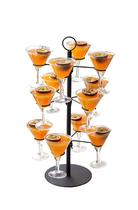 Cocktail Tree Stand Metal Drink Tower, 3 suportes de nível 12 pretos