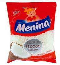 Coco ralado úmido e adocado, 100g - Menina