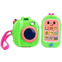 CoComelon Musical Cell Phone e Camera Pretend Toy Set - Oficialmente Licenciado - Ótimo para Crianças e Crianças - Idades 2+ - Jazwares