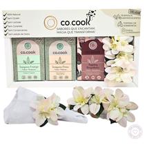 CoCook Kit Presente 2 temperos Frango e Peixe 1 Topping de Brigadeiro sabor Amazônia 4 PG de Guardanapopos