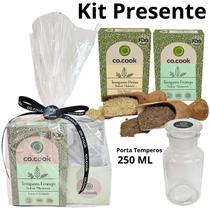 CoCook Kit Trio Presente Tempero Frango Peixe Porta Tempero 250ml