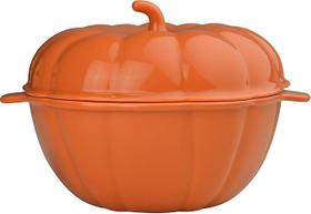 Cocotte Abóbora c/Tampa Laranja em Porcelana 2.750ml Germer Cocotte Abóbora c/Tampa Laranja em Porcelana 2.750ml Germer