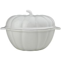 Cocotte Abóbora com Tampa Branca 1,65 L Germer Porcelanas Cocotte Abóbora com Tampa Branca 1,65 L Germer Porcelanas