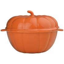 Cocotte Abóbora Laranja com Tampa 1,65 L Germer Porcelanas Cocotte Abóbora Laranja com Tampa 1,65 L Germer Porcelanas