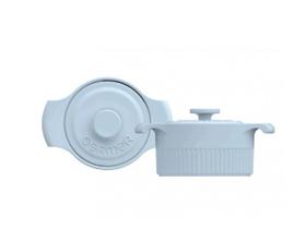 Cocotte Assar E Servir 10 Cm Mini Panela - Azul - Germer Porcelanas