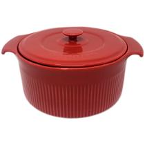 Cocotte Germer Profissional 22cm 100% Porcelana Vermelho