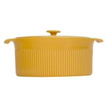 Cocotte Refratário 21 cm Amarelo 2,7 L Germer Porcelanas Cocotte Refratário 21 cm Amarelo 2,7 L Germer Porcelanas