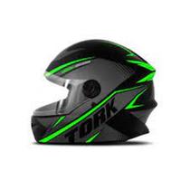 Cod/14328 capacete r8 preto e verde n/58