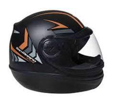 Cod/26854 capacete sanmarino speed one preto e laranja n/60