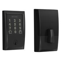 Codificação Smart Wi-Fi Deadbolt Schlage com acabamento em preto Century Trim